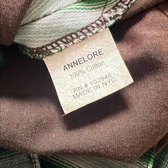 Annelore Striped Brown and Green Tiered  Peasant Low Waist Skirt in Size 2 - Picture 10 of 13